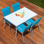 Table de jardin en verre 140 cm liverpool