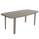 Table en résine polypropylène taupe 176 cm ocean Table en résine polypropylène taupe 176 cm ocean