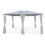Toile d'ombrage pour tonnelle autoportante aveyron gris 300 x 400 cm
