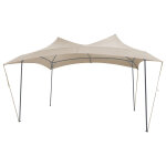 Tonnelle de jardin autoporte 4. 65 x 3. 45 m en acier gris bigorre