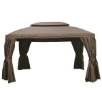 Tonnelle pavillon autoportante 3x4m taupe grenade