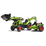Tractopelle claas arion 430 avec excavatrice et remorque