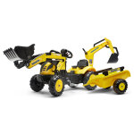 Tractopelle  pdales komatsu et casque claas