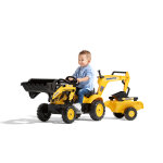 Tractopelle  pdales komatsu avec excavatrice et remorque 2  5 ans