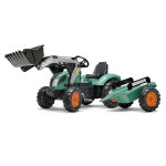 Tractopelle  pdales vert vintage farm lander avec remorque