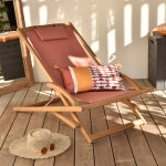 Transat pliable en bois sokha terracotta