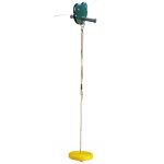 Tyrolienne 30m pour enfant avec balanoire disque