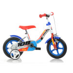 Vélo 10 pouces enfant blanc rouge avec 1 frein Vélo 10 pouces enfant blanc rouge avec 1 frein