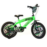 Vélo 14 pouces bmx vert 2 freins et kit d'éclairage Vélo 14 pouces bmx vert 2 freins et kit d'éclairage