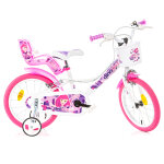 Velo fairy 16 pouces blanc rose dino bikes