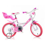 Vlo little heart 14 pouces fille avec porte doudou et panier