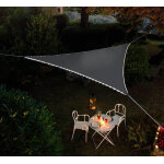 Voile d'ombrage triangulaire led 3. 6 m ardoise