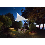 Voile d'ombrage triangulaire led 3. 6 m blanc