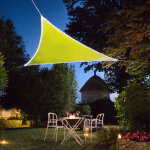 Voile d'ombrage triangulaire led 3. 6 m vert citron