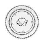 Assiette noire et blanche miss blackbirdy