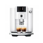 Assortiment machine  caf jura e6 piano white ec et 3 paquets de caf + 2 verres double paroi expresso ...