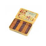 Bote mtal garnie de ptes de fruits assortis 330g