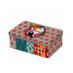 Bo�te � sucre en m�tal motif toucan