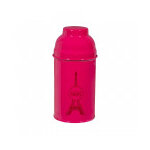 Bo�te tour eiffel en m�tal laqu� framboise garnie de caramels 120g