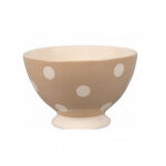 Bol beige  pois blancs djeuner sur l'herbe 63cl
