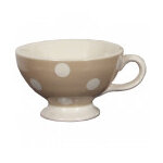 Bol beige  pois blancs avec poigne djeuner sur l'herbe 30cl