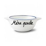 Bol breton en fa�ence m�re poule pied de poule 40cl