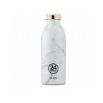 Bouteille isotherme marbr�e blanche double paroi 50cl