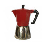 Cafeti�re moka italienne 6 tasses rouge � induction