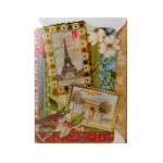 Carte double et son enveloppe d�cors paris reliefs pm