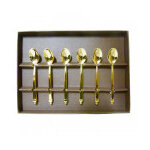 Coffret de 6 cuill�res moka dor�es