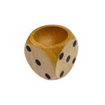 Coquetier en bois forme de d�s