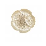 Coupelle fleur cr�me dor�e 21cm