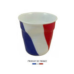 Gobelet froiss� expresso drapeau france 8cl