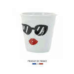 Gobelet froiss� expresso madame glamour lunettes 8cl