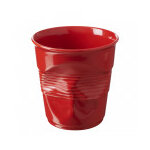 Gobelet froiss expresso en porcelaine couleur rouge piment revol 8cl