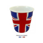 Gobelet revol froiss� expresso drapeau angleterre 8cl