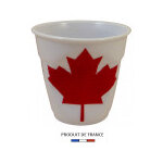 Gobelet revol froiss� expresso drapeau canada 8cl