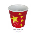 Gobelet revol froiss� expresso drapeau chine 8cl