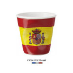 Gobelet revol froiss� expresso drapeau espagne 8cl