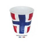 Gobelet revol froiss� expresso drapeau norv�ge 8cl