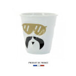 Gobelet revol froiss� expresso monsieur glamour lunettes 8cl