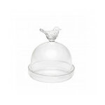 Mini cloche d'assiette cadeau oiseau