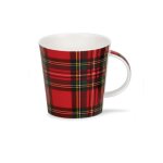 Mug dunoon porcelaine fine cairngorm tartan rouge 48cl