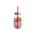 Mug verre et sa paille mason jar 68cl
