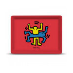 Plateau k. haring rouge jumeaux 27 x 20cm