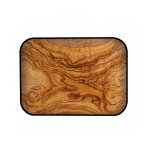 Plateau rectangulaire imitation bois d'olivier 28x20cm