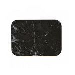 Plateau rectangulaire imitation marbre noir 28x20cm