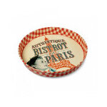 Plateau rond m�tal authentique bistrot de paris 34cm