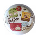 Plateau rond en plastique vintage 38cm