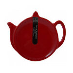 Repose sachet de th� en c�ramique rouge forme th�i�re price & kensington